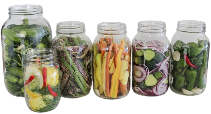 pickled jars